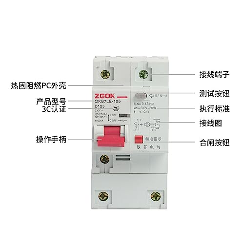 Interruptor de protección contra fugas para proteger electrodomésticos de gran corriente 4