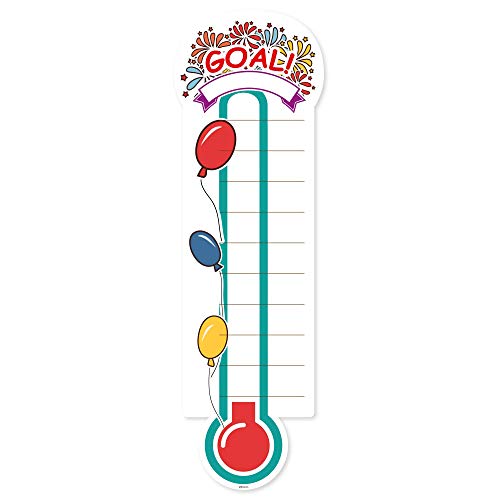 Large Colourful Fundraiser Thermometer Matt self-adhesive Vinyl Sticker, Office Wall Sticker, Charity Targets, Fundraising Ideas