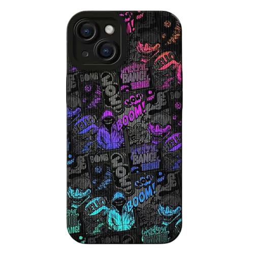 YSZWIN Custodie E Cover per Cellulari Custodia per Telefoni Graffiti di Moda per iPhone 11 12 13 14 15Pro Maxsilicone Cover-per iPhone 13 Mini-Un