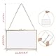 SUMTree Gold Zertifikat Fotorahmen 22,5x15 cm Messing Bilderrahmen Hängende Dokumentrahmen Glas Geometrische Ornament Wand Schwebender Bilderrahmen Glasrahmen für Display Kunsthandwerk A5 Querformat