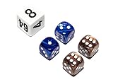 Bello Games Deluxe Marbleized Dice Sets-Brown/Blue 1/2