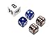 Bello Games Deluxe Marbleized Dice Sets-Brown/Blue 1/2