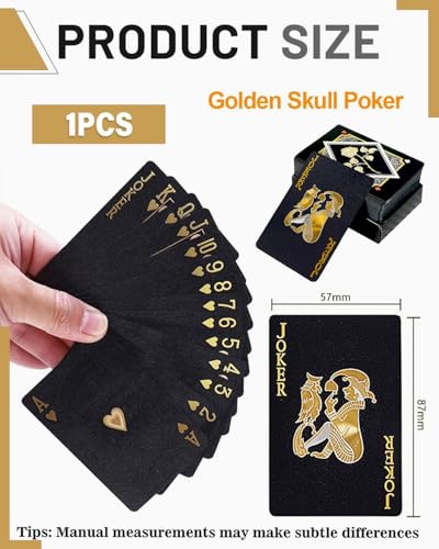 Coole Plastik Spielkarten,Kartenspiel,Wasserdichte Spielkarten Pokerkarten Poker Kartendeck,Plastik Pokerkarten für Canasta Blackjack Texas Bridge,Kartenspiele für Erwachsene(Goldene Rose) – Bild 3