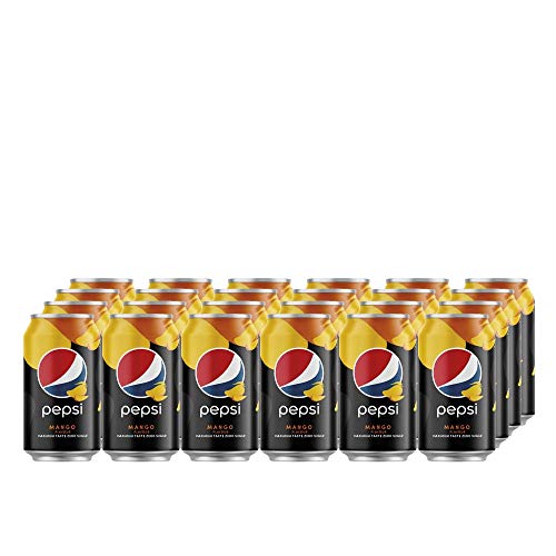 Pepsi Cola Mango (24 x 330 ml) Rafraîchissant Pepsi Cola avec mangue ZERO SUGAR