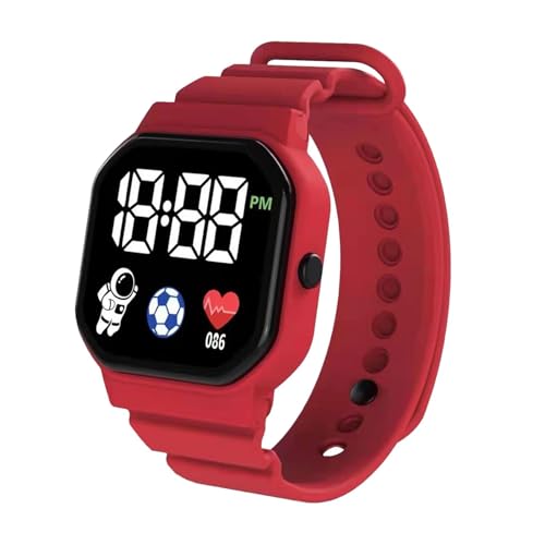 Reloj deportivo digital – Reloj inteligente para niños | Reloj digital para niños | Reloj electrónico deportivo | Cómodo reloj deportivo impermeable LED de silicona para niños, mujeres y hombres,