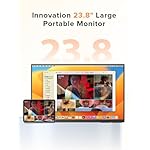 Portable Monitor 24” 144Hz 1080P, 145% sRGB QLED Gaming Monitor, 0.1MS FreeSync, 450Nits Laptop Monitor, USB-C & HDMI, VESA & Stand, Large Second Screen for Laptop, Computer, Mini PC, Game Consoles - Image 4