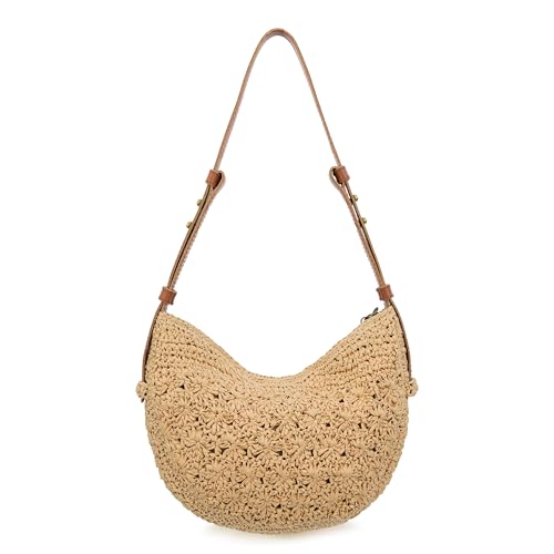Image of The Sak Tess Crescent Shoulder Bag - Premium Women's Handbag for Everyday & Travel - Adjustable Strap with Zipper Closure