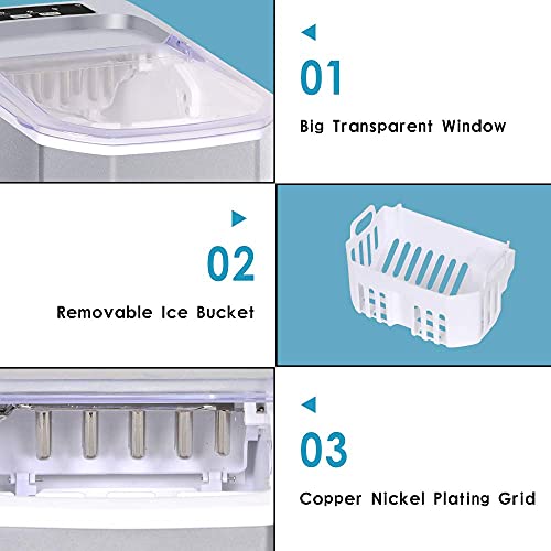 Fabricadora de hielo portátil para cocina doméstica miniatura 5