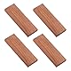 QUARKZMAN 4 Stück Hartholz 12cm x 4cm x 1cm Natürliche exotische Hölzer Blöcke Hartholzblöcke Bretter für Holzarbeiten DIY-Bastelprojekte Holzschnitzmessergriff, Hellbraun