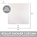 Jakooz Rollup Shower Curtain for Bathroom. Waterproof, 100% PEVA, Heavy Duty Shower Roller Blind Curtain for Bathtub. No rods, No Hooks, No Rings! (56
