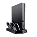 OSTENT Supporto verticale per hub USB per ventola di raffreddamento caricabatterie doppio per console Sony PS4 / Slim / Pro