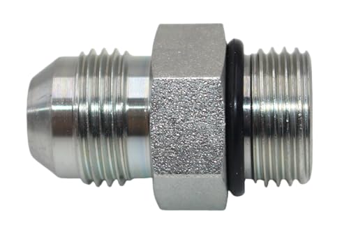 Image of 10 PACK 1 /2 inch JIC 37 Male x #8 SAE /ORB Male Pipe Steel Hydraulic Adapter Flared Tube Fitting Pipe Connector L-6400-08-08