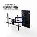VIVO Recessed 50 to 75 inch LED LCD TV Wall Mount, Articulating Full Motion in-Wall TV Bracket for Flush Installation, Holds up to 110 lbs, Black, MOUNT-REC01