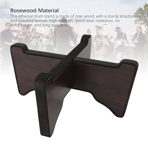 Keenso Soporte de Tambor Etéreo de Madera, Soporte Plegable para Tambor Lengüeta, Estante para Almacenamiento de Handpan para Adultos y Profesionales (Pequeño para tambor de 6-8 pulgadas) miniatura 4