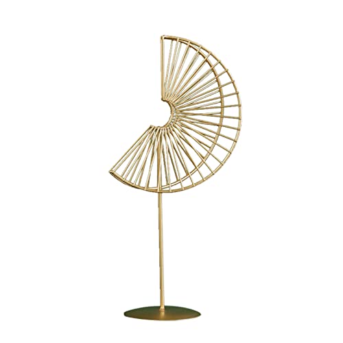 Sunicon Gold Leaf Statues, Metal Iron Ginkgo Sculpture Gold Gingko Leaf Decor Crafts Statue Modern Home Decor Metal Leaf Sculpture for Table Decor (semicircle tall style) Sunicon Gold Leaf Statues, Metal Iron Ginkgo Sculpture Gold Gingko Leaf Decor Crafts Statue Modern Home Decor Metal Leaf Sculpture for Table Decor (semicircle tall style)