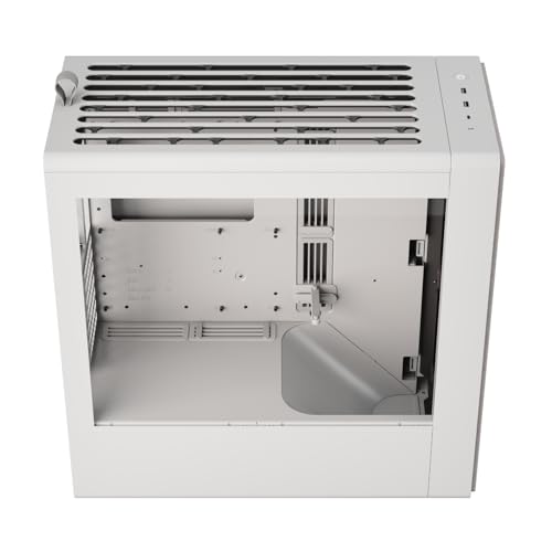 Image of HAVN BF 360 ATX Mid Tower PC Case - Semi-Open SGCC Steel Frame, SimpliCable Cable Management, Detachable Top Bracket, Quiet Operation, Premium Steel Build - White