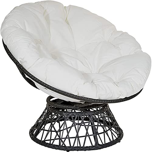 Coussin Papasan de fauteuil suspendu imperméable et déhoussable blanc 60 cm - 2