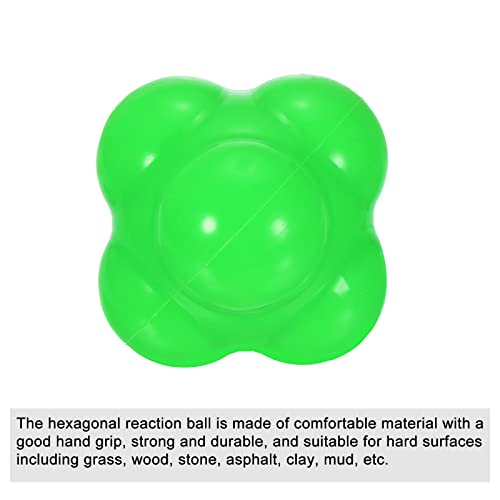 PATIKIL Reaction Ball, Agility Trainer, Silicone Bounce Balls, for Baseball Hand-Eye Coordination Reaction Speed Training, Green - Image 3