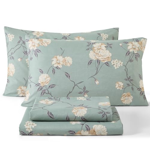 Parure de lit floral ultra douce et infroissable avec grands bonnets - 2