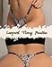 ohyeah G-String Thongs for Women Sexy Adjustable String Micro Thong Bikini Panties Leopard Printed Underwear Ladies Low Rise Cheeky Underwear Panties Sexy Underpants Fits L
