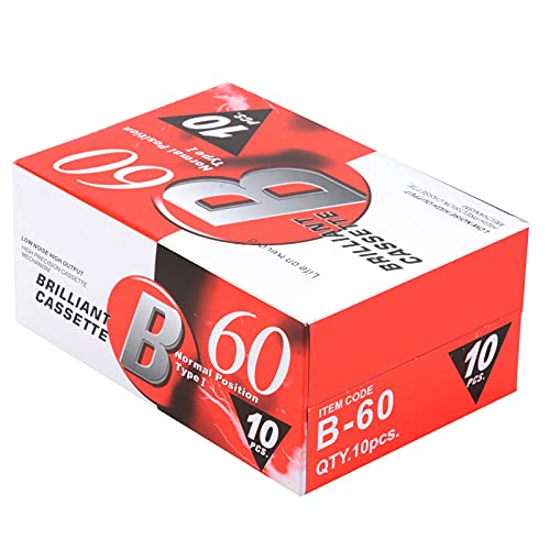 ZOYLINK Cassette Vierge Cassette Audio Professionnelle 60 Minutes Cassette Audio Normale à Faible Bruit avec étui De Rangement pour Les Enregistrements Vocaux