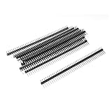 40 Pin Header - 2.54mm Single Row Male Header Connector for Arduino, Breadboard, PCB Connectors (Short Needle, 12)