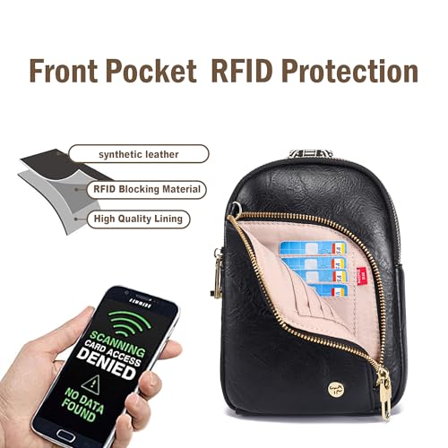 Image of INICAT Small Travel Purse,Anti Theft Crossbody Bag for Women | RFID Blocking, 8 Card Slots,Secure Back Zipper Pocket,Sling Style