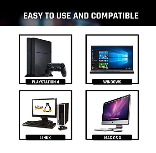 Microphone USB de streaming et gaming noir compatible PC avec commande muet - 5