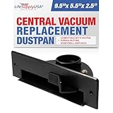 LifeSupplyUSA Central Vacuum Automatic Vac Dust Pan Sweep Inlet Valve in Black Compatible with VacPan, Eureka, Nutone, Honeywell, Dirt Devil