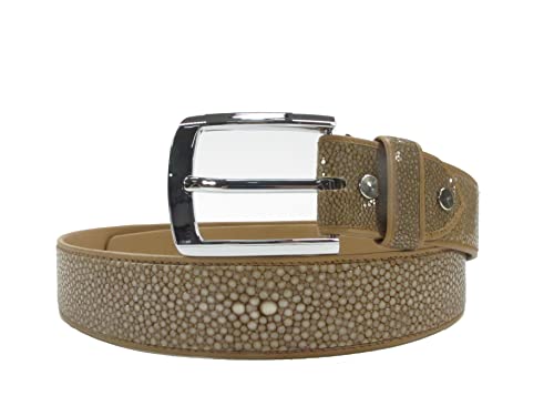 Genuine Polished Stingray Shagreen Skin Leather Men's Belt 46