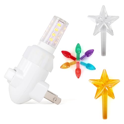 Image of Night Light Spare Parts Pack - Replacement LED Night Light and Bulbs for Vintage Ceramic Night Lights - 1 Pack