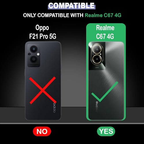 Image of amazon basics Kickstand Mobile Cover (360 Rotating Ring Holder) for Realme C67 4G (Blue)