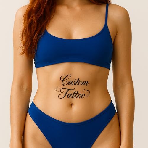 Personalized Temporary Tattoos with Custom Text – Waterproof Fake Tattoos for Adults – Create a Unique Name Design – Fun Idea for Gifting or Celebrations