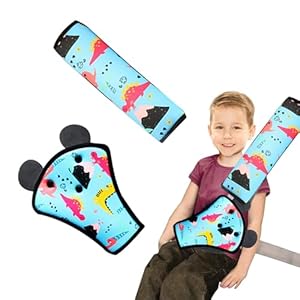 EUDUQ Gurtpolster Auto Kinder 2 Stück Dinosaurier