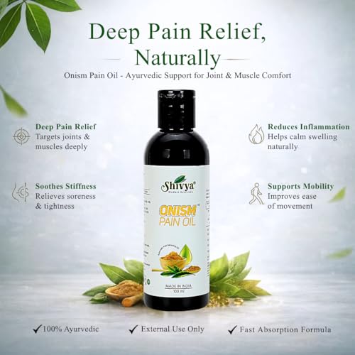Image of Modern Ayurvedic Pain Relief Herbal Massage Oil 400ml | Pack of 4 X 100ml, Joint Pain, Muscle Ache, Body Pain