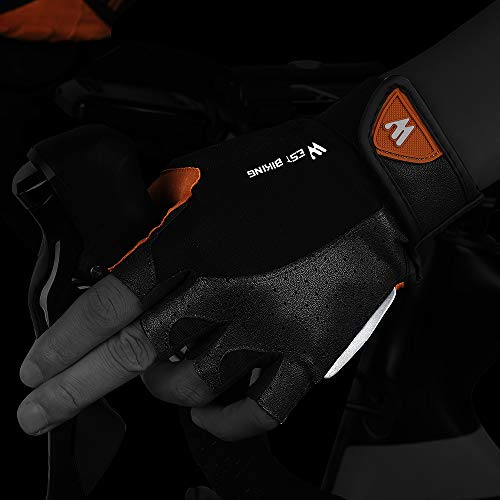 Unidade de Ciclismo, Romacci Luvas de ciclismo meio dedo antiderrapante respirável masculino anti-ch