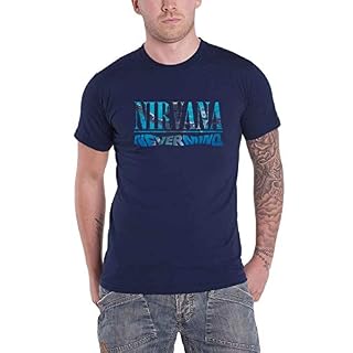 Nirvana T Shirt Live on Stage Band Logo Nouveau Officiel Homme Navy Bleu - Les Beatles, Paul McCartney, John Lennon, RIngo Starr, George Harrison