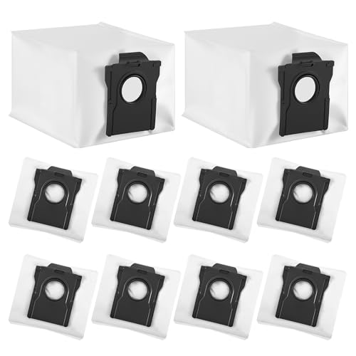 10 Bolsas Compatibles con Dreame L40 X40 X50 Ultra Complete / L10s Pro Ultra Heat / D10 Plus Gen 2 / L10s Ultra Gen 2 / L10s Plus/Mova E30 Ultra Accesorios de Aspiradora De Repuesto，Gran capacidad