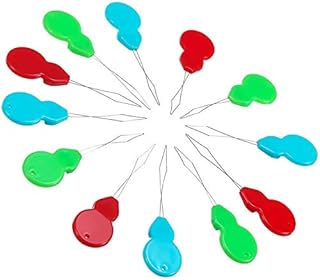 Rmeet Needle Threader,30 Pack Needle Threaders Brass Wire Gourd Shaped Plastic Needle Thread Detector for Hand Sewing Yarn Embroidery and Cross Stitch Assorted Colours
