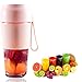 Aiboria Frullatore portatile,300ML frullatore elettrico Portable Juicer Cup Mini Frullatore Multifunzionale Spremiagrumi USB Ricaricabile tazza di spremiagrumi per succo,frullato e frappè (Rosa)
