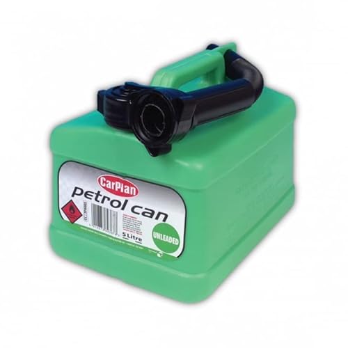 CAR PLAN GREEN Petrol UNLEADED Fuel Jerrycan 5 Litre with SPOUT