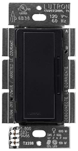 Image of Lutron Maestro LED+ Dimmer Switch for Dimmable LED, Halogen and Incandescent Bulbs, 150W /Single-Pole or Multi-Location, MACL-153M-MN, Midnight