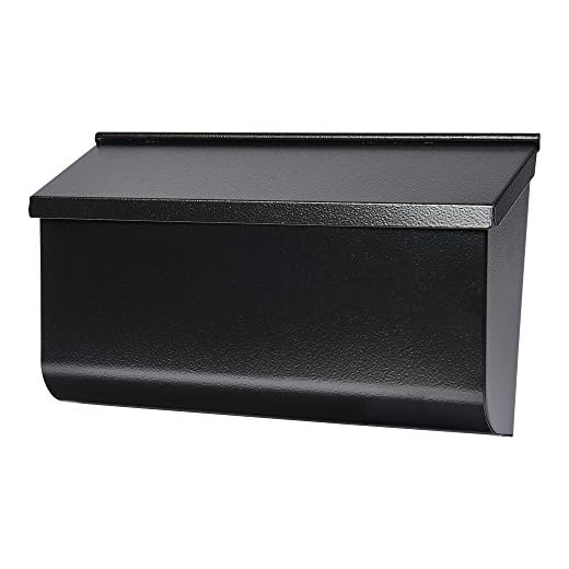 Gibraltar Mailboxes Woodlands Medium Capacity Galvanized Steel Black, Wall-Mount Mailbox, L4010WB0,Textured Black