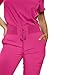 Monarch Uniforms Womens Jogger Scrubs Ribbed Jogger Scrub Pants for Women-(HOT Pink)-XS