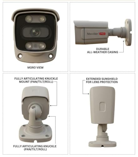 Image of 5MP Full Color Outdoor Bullet CCTV Security Camera with AI Detection, Star Light, Night Vision, Weatherproof Housing & Adjustable Mount | Starlight | Metal Body