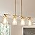 KPIOK Kitchen Island Lighting, 4-Light Dining Room Light Fixtures Over Table, Gold Linear Chandelier for Dining Room Hanging,Pendant Lights Kitchen Island,with Clear Glass Shade,Height Adjustable