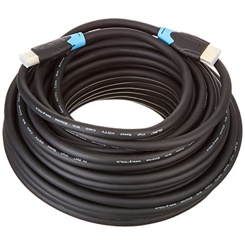 Image of GLINK PRO SERIES Gold-Plated SOFT-PVC High-Speed HDMI Cable with ARC (20M. / 62 FT.) | Supports Ethernet 1.4V, 3D, 4K video,1080P, 65FT (Black /Blue) (CB-111 PRO 20HD)
