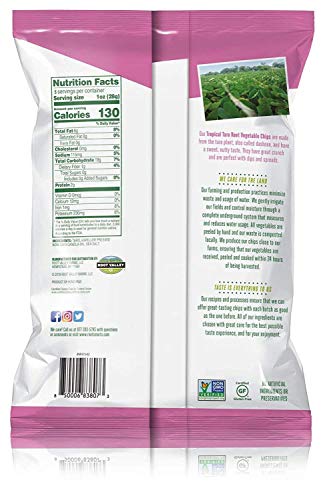 Root Smarts Tropical Taro Root Vegetable Chips | Non Gmo, Gluten Free, by Root Valley Farms (6oz, 6 Pack) - Thumbnail 2