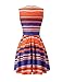OMEYA.WANSHIDA. Women's Summer Casual Sleeveless Stripe Cocktail Mini Party Dress