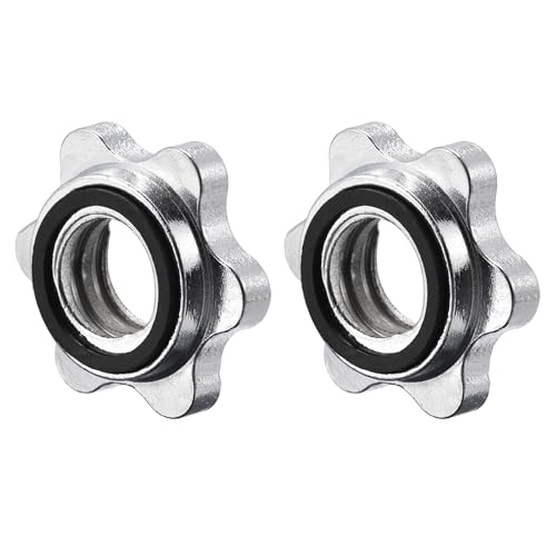 uxcell Dumbbell Hex Nut, M25 Anti-Slip Lock Collar Screw for Barbell, 6Pcs